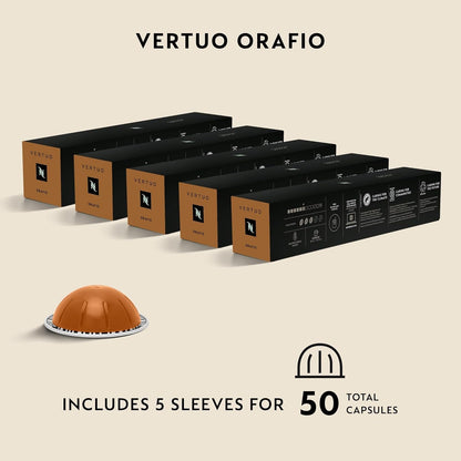 Nespresso Vertuo, Orafio, Medium Roast, 50-Count Espresso Pods | Capsules Pack of 1 Coffee4