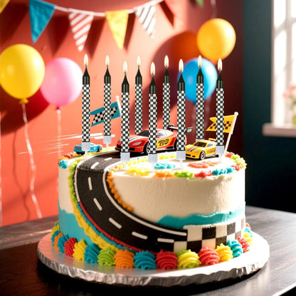12Pcs Race Car Birthday Candles Cake Topper for Birthday Party Decorations7