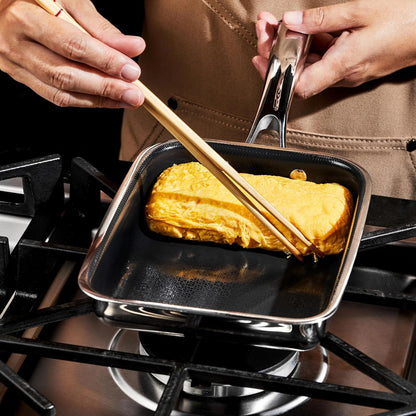 Hexclad Hybrid Nonstick Japanese Tamagoyaki Egg Pan, Induction Ready | Stay-Cool Handles, Dishwasher and Oven Safe up to 900°F, Compatible with All Cooktops2
