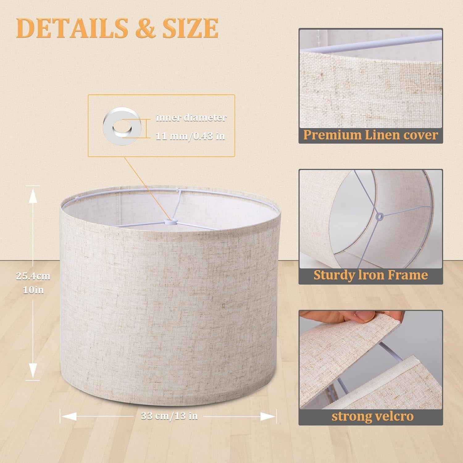 lamp-shade-for-table-lamps-drum-lampshade-for-floor-lamps-13-top-x-13-bottom-x-10-high-large-lamp-shade-beige-modern-fabric-lampshade-easy-assembly-replacement-lamp-shade-spider-fitter