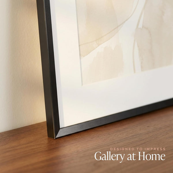 8X12 Picture Frame - Matted to 6X8 - Metal - Black8