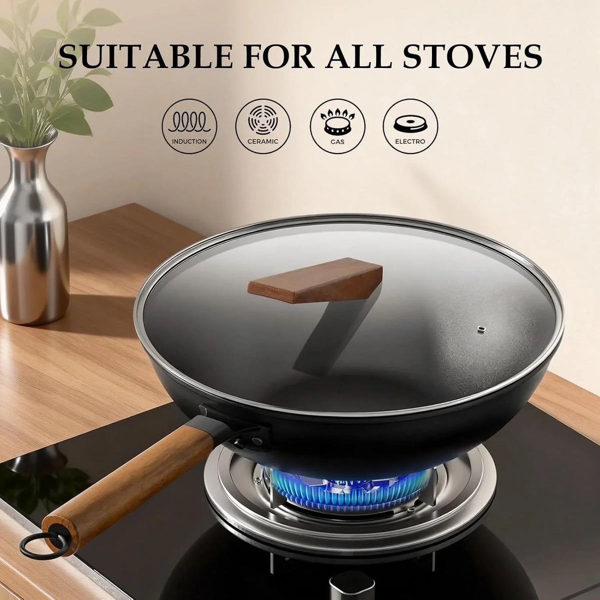 13-inch-wok-pan-with-lid-healthy-nonstick-woks-and-stir-fry-pans-black-silicone-spatula-silicone-strainer-standing-lid