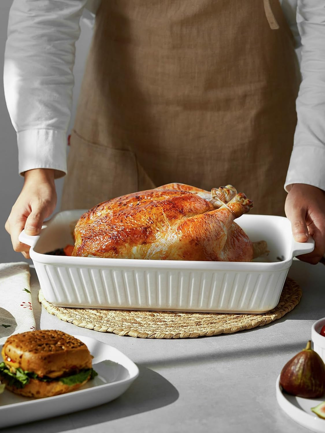 casserole-dish-9x13-ceramic-baking-dish-large-lasagna-pan-deep-for-oven-4-2-quarts-baking-pan-with-handles-oven-safe-and-durable-bakeware-for-lasagna-home-decor-wedding-gift-soft-white