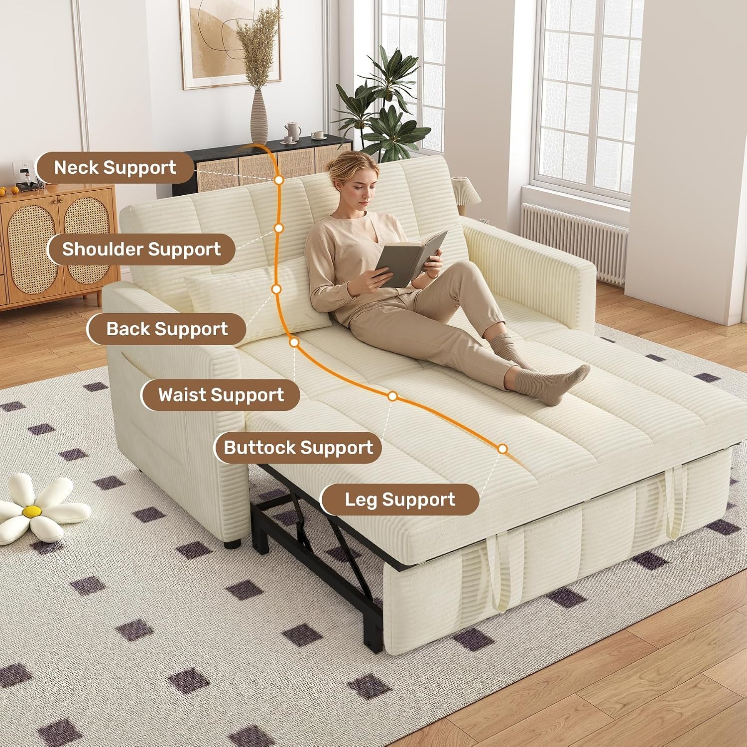 sleeper-sofa-bed-3-in-1-convertible-pull-out-couch-with-adjustable-backrest-for-living-room-loveseat-sofa-bed-with-side-pockets-easy-assembly-beige-1-pcs