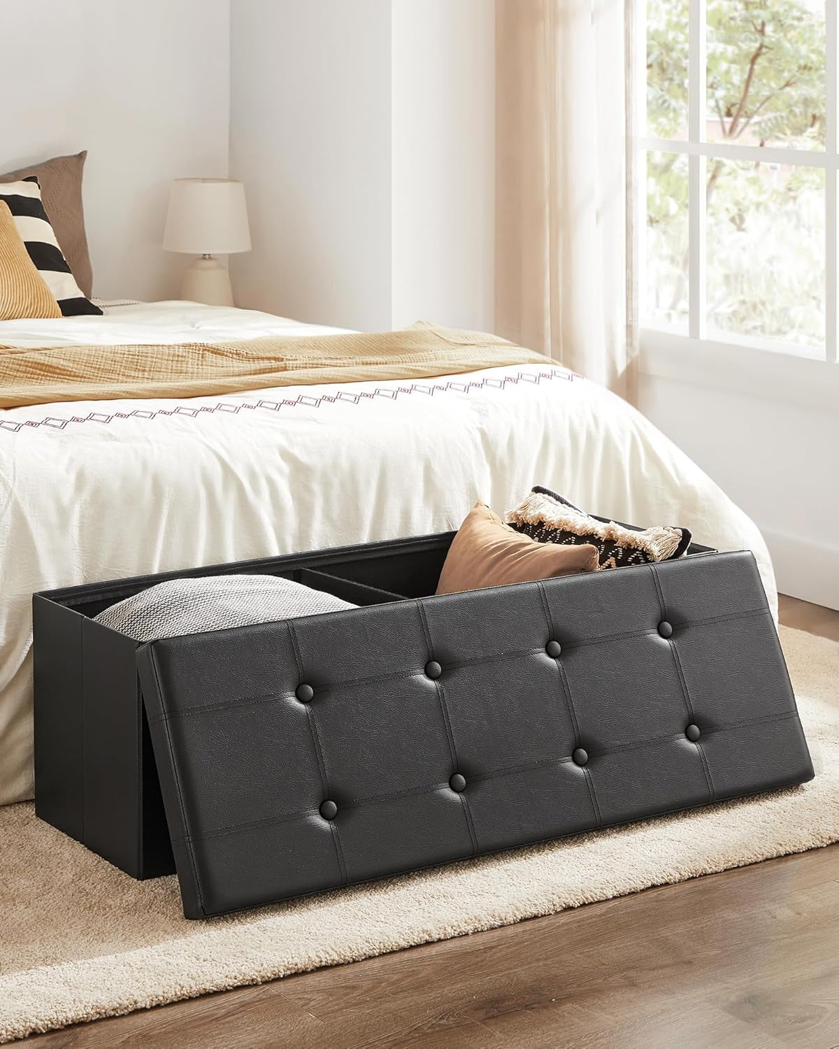 songmics-mazie-collection-43-inches-folding-storage-ottoman-bench-ottoman-with-storage-foot-rest-stool-load-660-lb-for-living-room-synthetic-leather-black-ulsf701