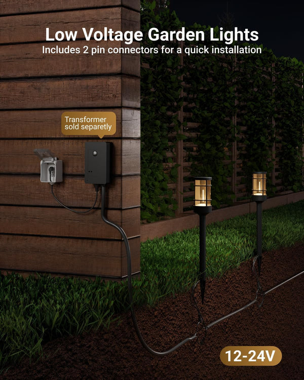 Sunco 6 Pack Low Voltage Garden Landscape LED Pathway Lights, 1.5W3