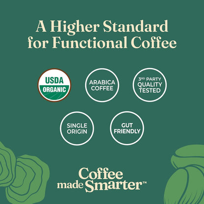 Four Sigmatic Gut Health Organic Coffee Pods | Medium Roast Probiotic K Cups with Chaga and Turkey Tail | Immune Boosting, Probiotic Mushroom Coffee K Cups for Gut Health and Immune Support | 24 Count7