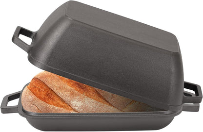 Oval Cast Iron Dutch Oven for Bread Baking 12X8 Inch Pre-Seasoned Bread Pan with Lid 6QT Cast Iron Bread Dutch Oven for Sourdough2