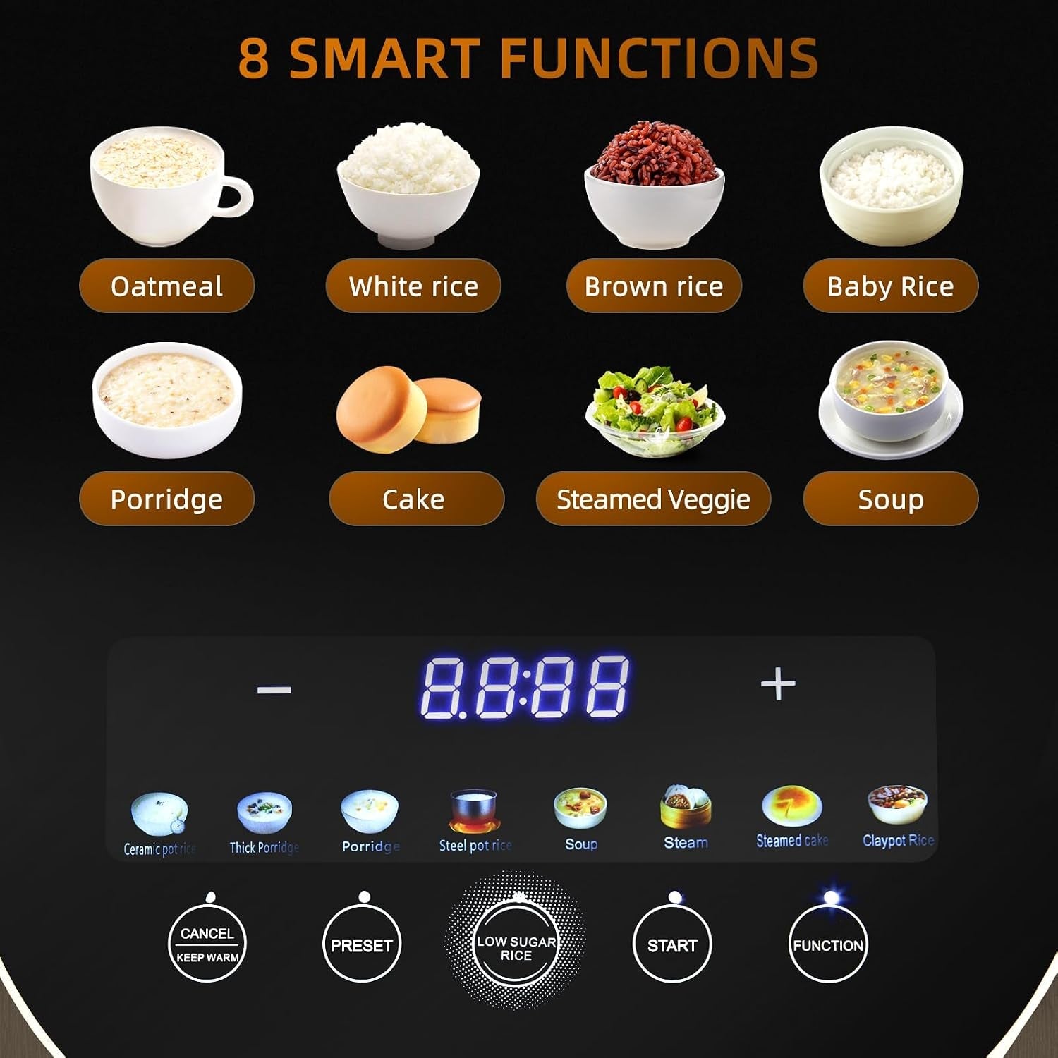 rice-cooker-4l-low-carb-with-nonstick-stainless-steel-inner-pot-8-cup-led-display-rice-maker-24-hr-delay-timer-8-hr-keep-for-white-rice-porridge
