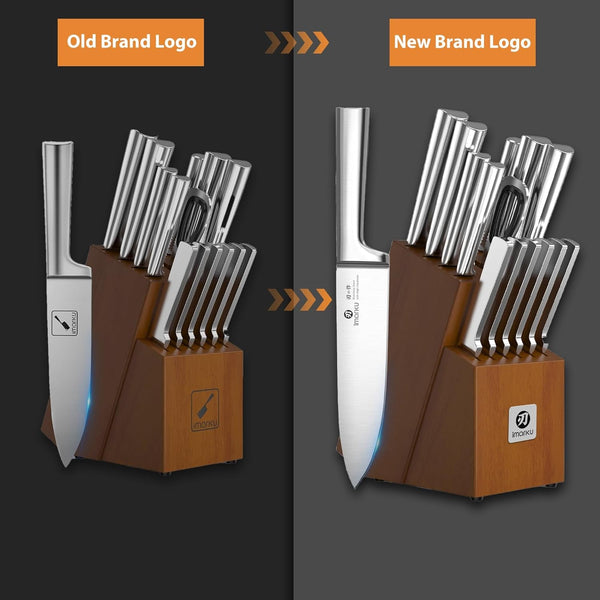 15-Piece Knife Block Set Built-In Sharpener, Japanese High Carbon Stainless Steel Kitchen Knife Set, Dishwasher Safe, Chef Knife Set with Wooden Knife Block, Santoku Knives for Kitchen Cooking | Japanese High Carbon Stainless Steel Kitchen Knife Set, Dishwasher Safe, Chef Knife Set with Wooden Knife Block5