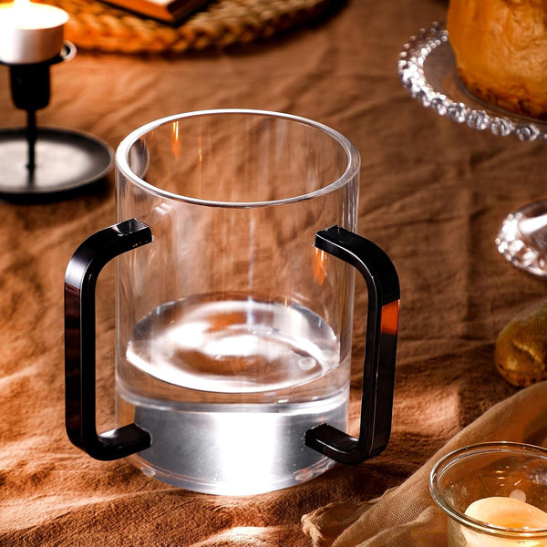 Judaica Hand Washing Cup for Netilat Yadayim,Clear, Black Handle3