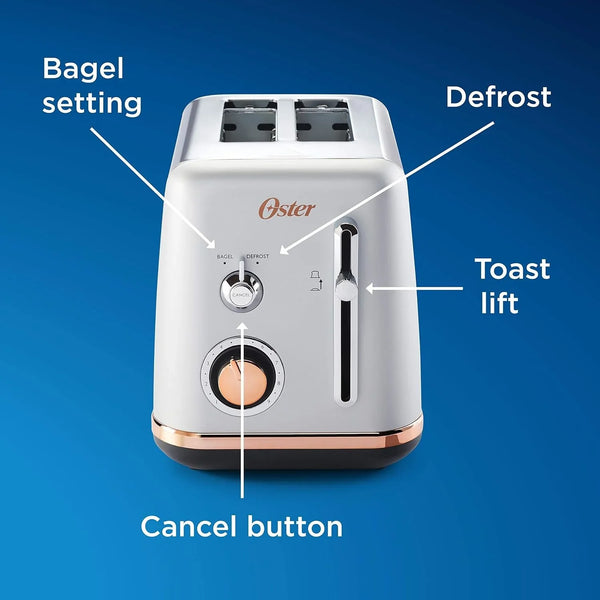 Oster 2 Slice Toaster, Metropolitan Collection with Rose Gold Accents4