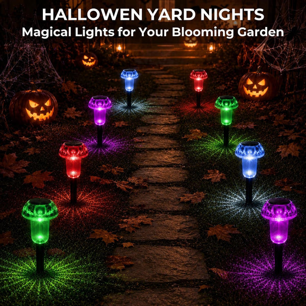 Solar Garden Lights Outdoor, 8 Pack Mushroom Pathway Lights for Yard Decor9