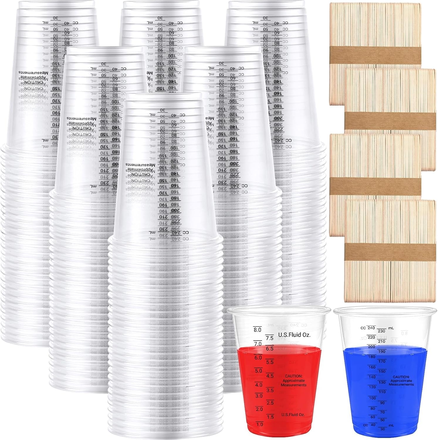 200-pack-plastic-measuring-cups-8-oz-disposable-mixing-cups-with-200-pieces-mixing-sticks-graduated-liquid-measuring-cups-for-epoxy-resin-paint-mixing-art-diy