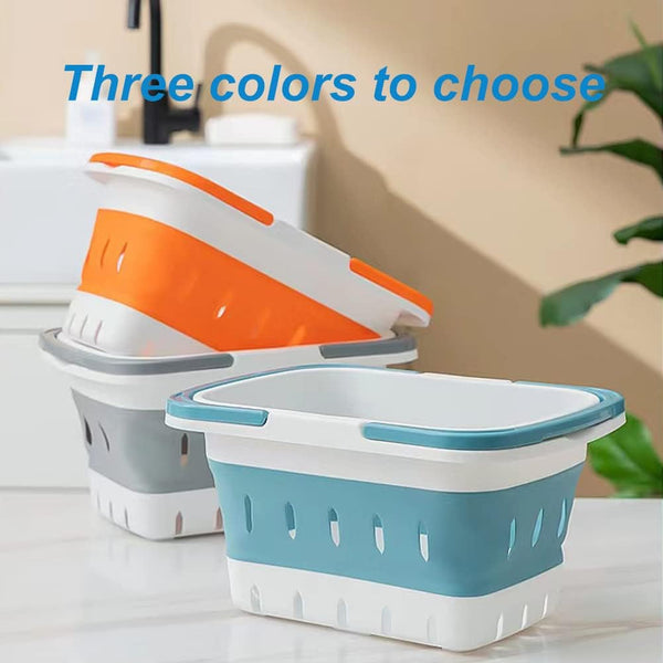 Portable Shower Caddy Tote, Plastic Storage Collapsible Caddy Basket with Handles, Box Organizer Bin for Bathroom, Kitchen, College Dorm,Gym (Grey 1 Pack)6