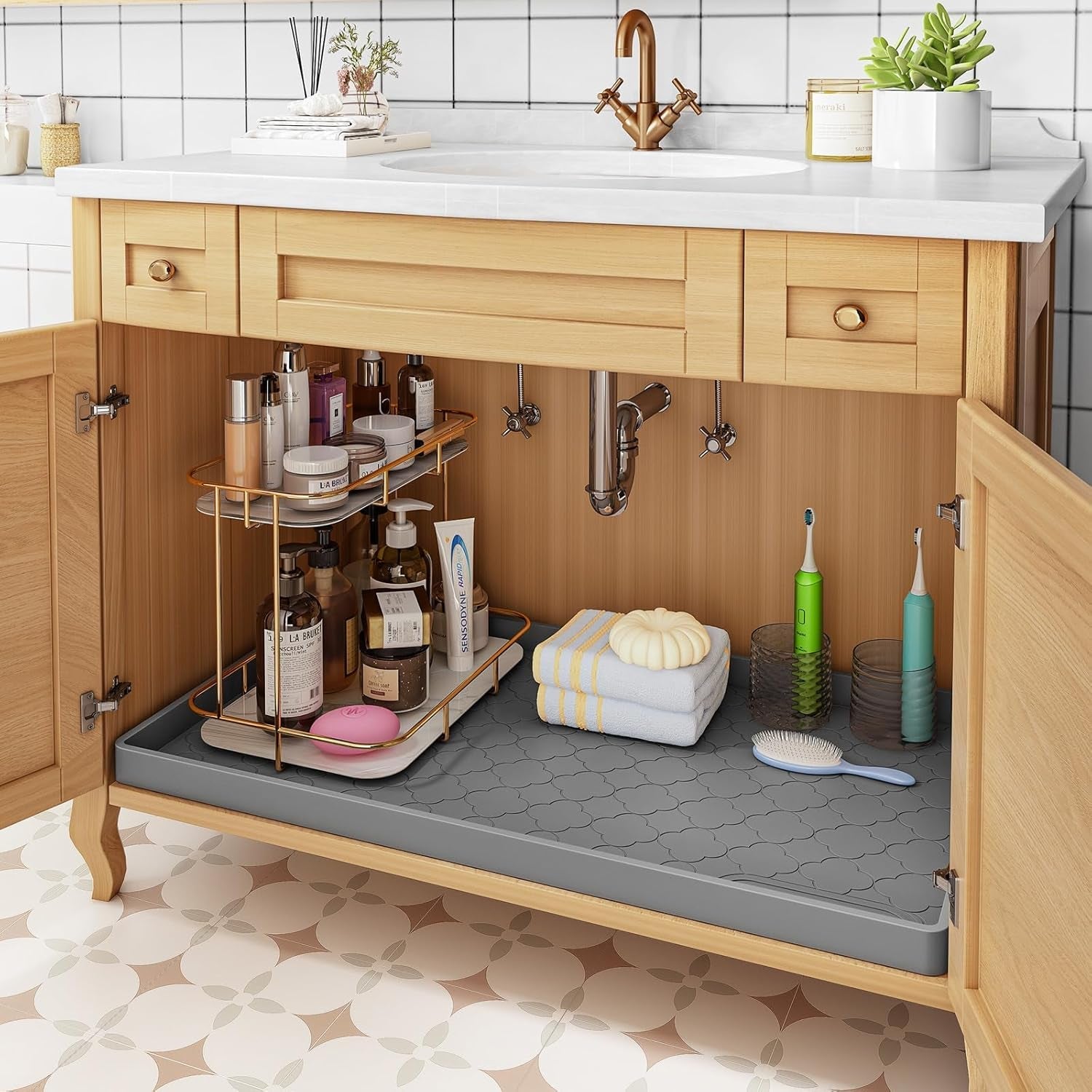 under-sink-mat-34-x-22-waterproof-silicone-cabinet-kitchen-liner