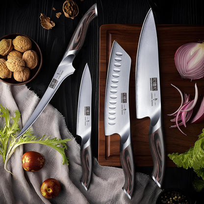 16PCS Knife Set, Ultra Sharp Japanese Kitchen Knife Set with Block | Japanese High Carbon Stainless Steel Cooking Knife Set, Multipurpose Chef Knives Set with Sharpener, Ergonomic Handle, Gifts6