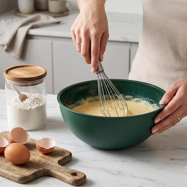 BPA Free Plastic round Mixing Bowl with Lids, 12 Pack Nesting Bowls with Lids Set, Microwave and Dishwasher Safe Prep & Serving Bowls Great for Mixing, Baking, Serving (Green, 12Pcs)11