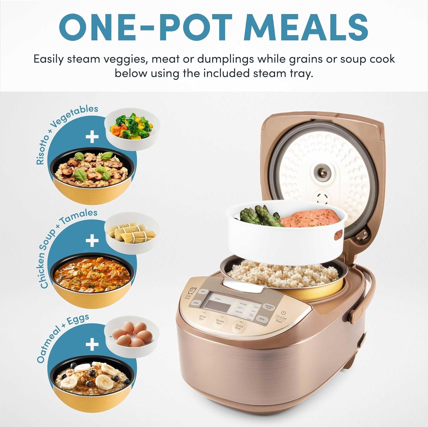 housewares-arc-6106-professional-6-cups-uncooked-rice-slow-cooker-food-steamer-multicooker-champagne