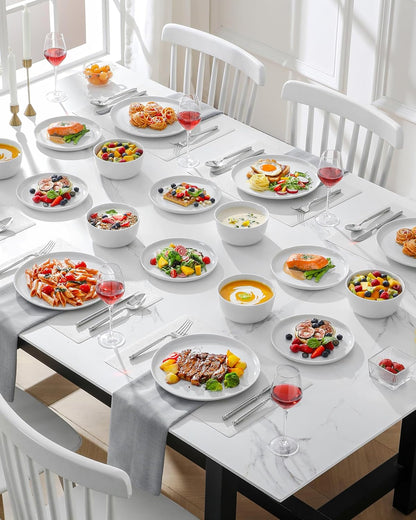 18-Piece Dinnerware Set for 6, White Porcelain Dishes9
