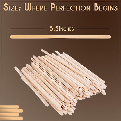Premium Wooden Coffee Stirrer Sticks, Thick Birch Wood 1000 Count, 5.5" Inches. Eco-Friendly Wooden Stirrers (5.5Inches / 1000PC)4