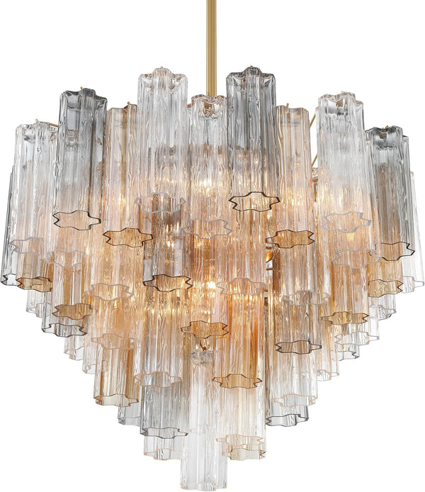 Addis 12 Light Aged Brass Chandelier3