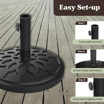 Outdoor Umbrella Base, 19Lb, Black4