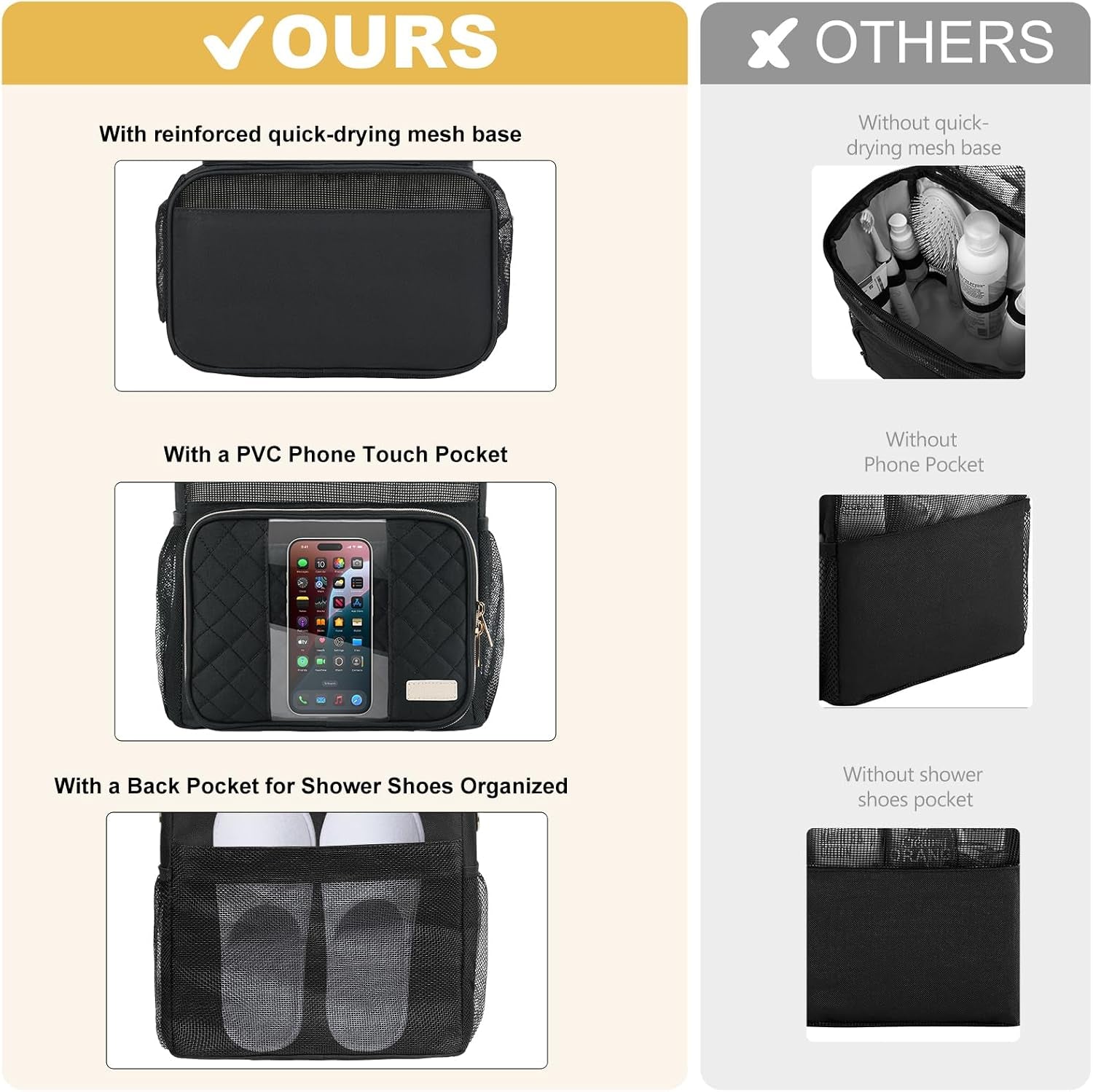 large-toiletry-bag-for-women-men-portable-shower-caddy-college-dorm-essentials-2-layers-quickly-dry-mesh-bathroom-tote-bag-hanging-makeup-organizer-bag-for-travel-gym-camping-black