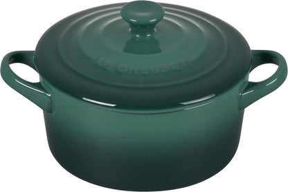 Le Creuset Stoneware Set of 4, 8 Oz. Mini Cocottes with Cookbook, Artichaut2