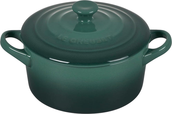 Le Creuset Stoneware Set of 4, 8 Oz. Mini Cocottes with Cookbook, Artichaut2