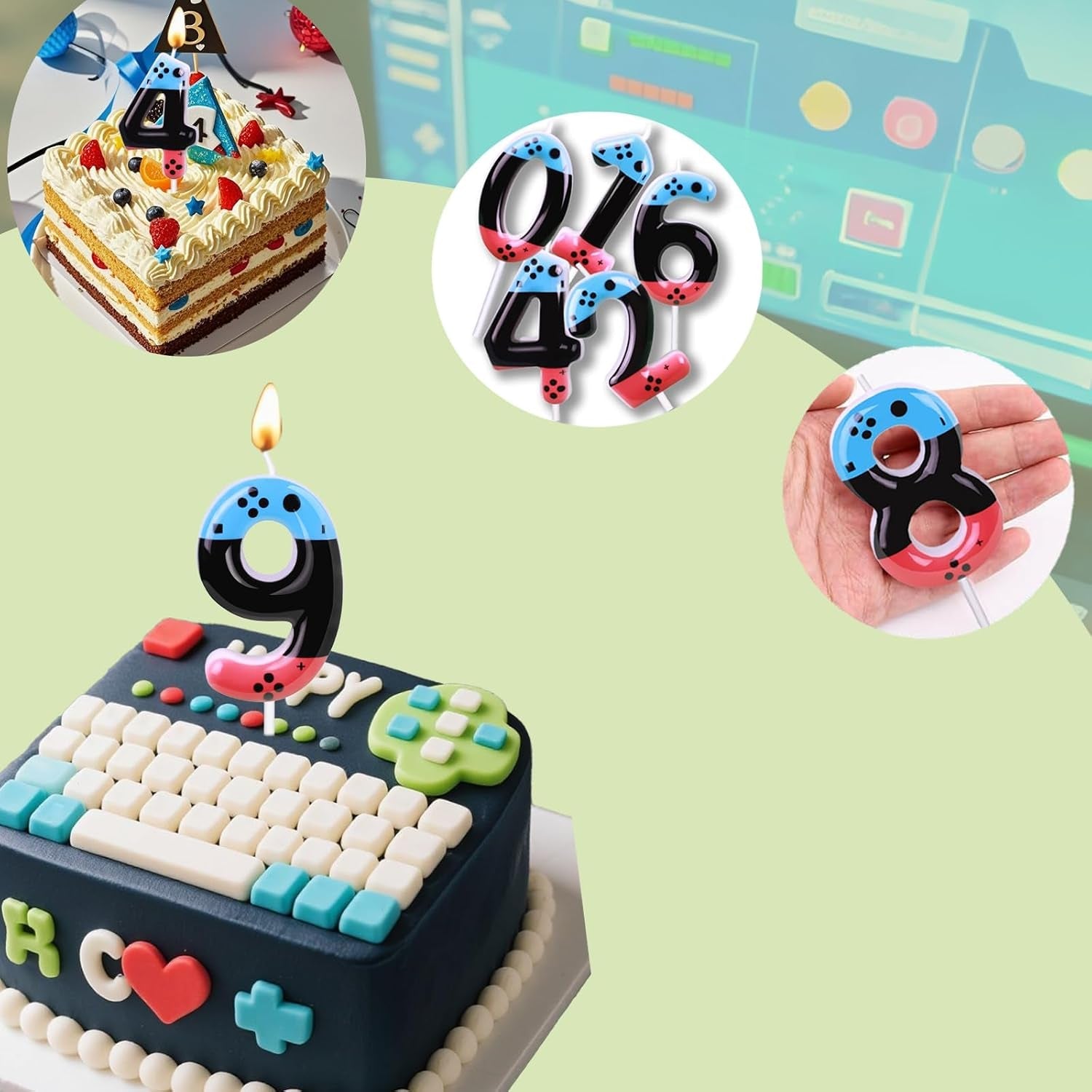 gaming-candle-level-10-number-birthday-cake-candles-10-birthday-decorations-for-boys-10th-birthday-candle-gamepad-birthday-candles-video-game-controller-themed-kids-birthday-party-supplies-number-10