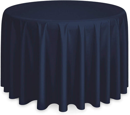 '- 120" round Premium Tablecloth for Wedding/Banquet/Restaurant - Polyester Fabric Table Cloth - Navy Blue1