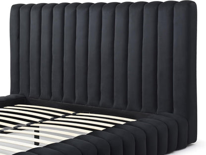 Avalon Velvet Upholstered Luxurious Platform Bed5