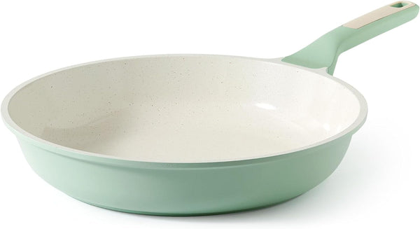 Nonstick Ceramic Frying Pan Skillet, 8 Inch Non Toxic Omelet Pan | Healthy Chef Pan, Induction Egg Pan with Heat Resistant Handle, Dishwasher Safe, Pfas-Free, Green1