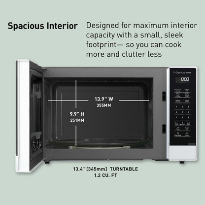 Panasonic NN-SN65KW Microwave Oven with Inverter Technology, 1200W, 1.2 Cu.Ft. Small Genius Sensor One-Touch Cooking, Popcorn Button, Turbo Defrost-Nn-Sn65Kw-(White) | 1.2 Cu.Ft. Small Genius Sensor One-Touch Cooking, Inverter Technology, 1200W, Popcorn Button, Turbo Defrost7