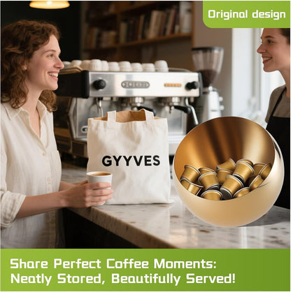 Large Capacity Coffee Pod Holder – Stainless Steel Pod Organizer and Holder | Stylish Coffee Bar Accessories & Countertop Storage (Gold, M)7