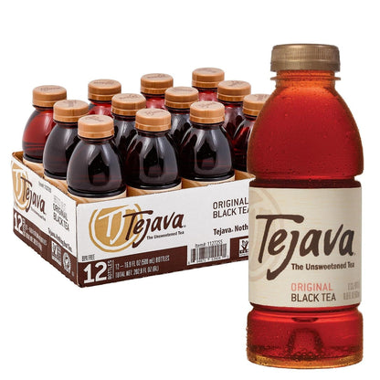 Original Unsweetened Black Iced Tea, 16.9 Fl Oz, Pack of 12 | Bpa-Free 30% Rpet Bottles, Java Black Tea Leaves, No Sugar, No Sweeteners, 33 Mg Caffeine per 8 Oz1