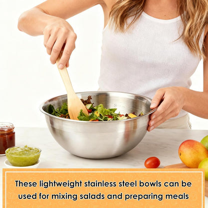 Stainless Steel Mixing Bowls, Set of 55