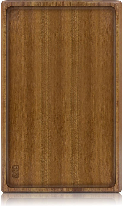 Acacia Wood Serving Tray 16X10 Charcuterie Board & Non-Slip Pads1