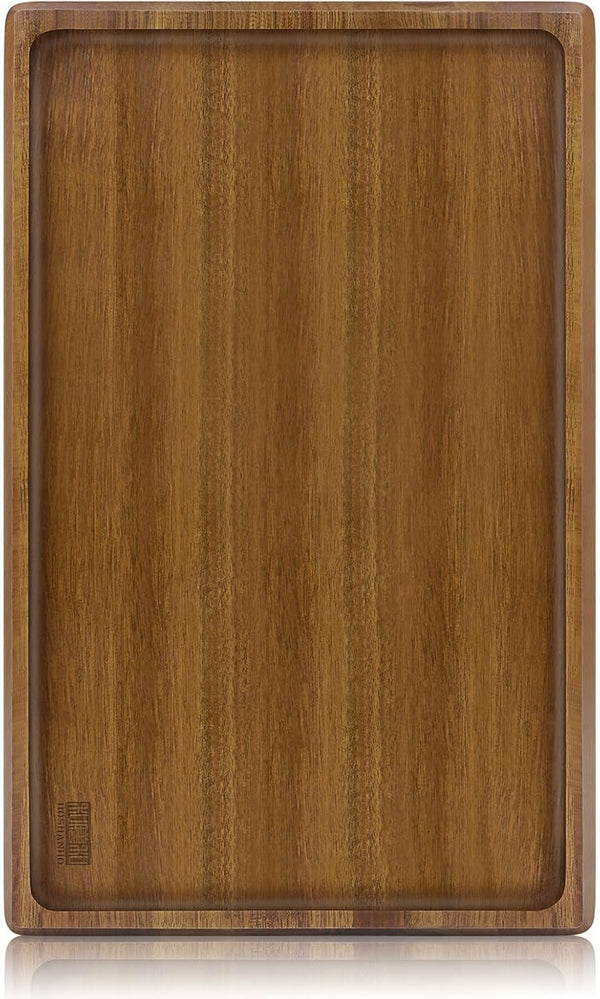 Acacia Wood Serving Tray 16X10 Charcuterie Board & Non-Slip Pads1