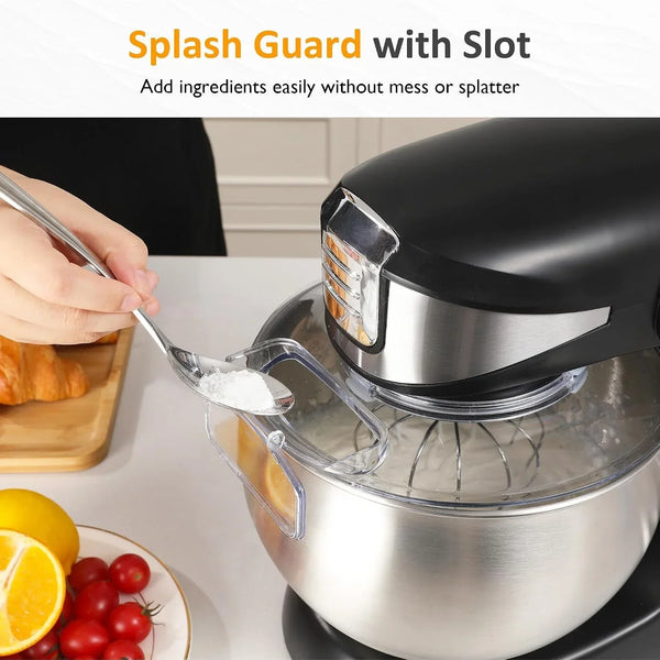 Stand Mixer with 6.5-QT Bowl: 400W Electric Kitchen Mixer with Dough Hook, Whisk & Beater, 3-In-1 Food Processor & Meat Grinder Attachment, for Baking, Bread, Pasta, Cookies4