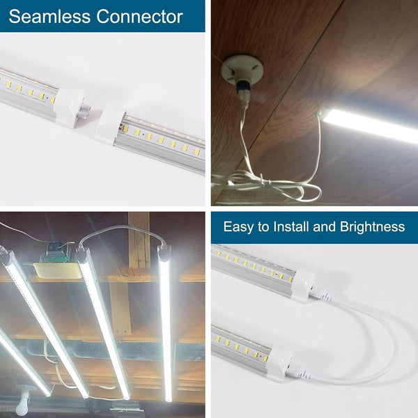 Led Shop Light,3Ft Led Lights 36W 6500K 5000LM Daylight,Led Shop Light 3FT 110V Linkable Clear Cover Integrated V-Shape for Shop Garage Warehouse Workbench Workshop(4-Pack5