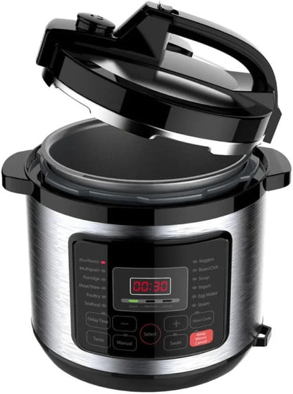 Levella 6.3 Quarts Digital Pressure Cooker - Programmable, Keep Warm Setting, 1000 Watts, Non-Stick Coating Pot1