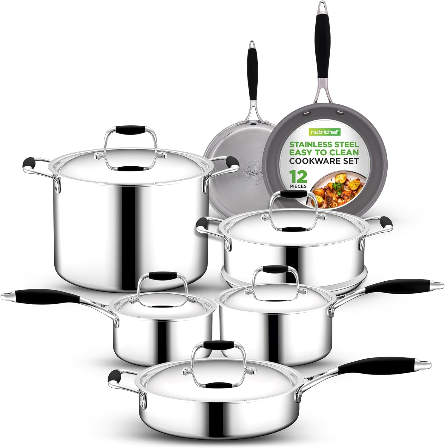 12-piece-stainless-steel-kitchenware-pots-pans-set-clad-kitchen-cookware-w-silicone-grip-handles-fry-pan-interior-coated-w-prestige-ceramic-non-stick-coating-stylish-kitchen-cookware