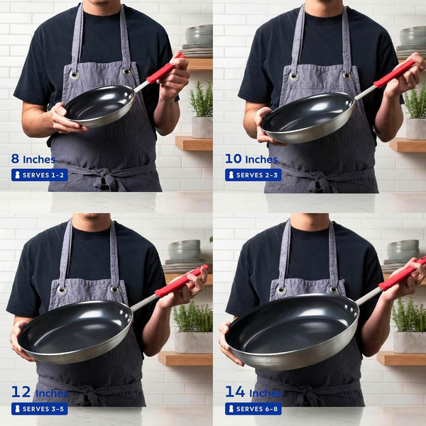 Professional 10-Inch Ceramic Non Stick Frying Pan | Heavy-Gauge Aluminum Skillet with Ceramic Nonstick Coating, Dishwasher and Oven Safe, Black, Made in Brazil6