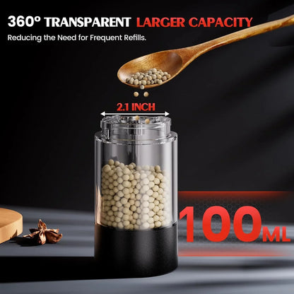 Electric Salt and Pepper Grinder Set Automatic Battery Pepper Mill Shakers Adjustable Coarseness Upgraded Larger Capacity with Led Home and Kitchen Appliances Birthday Gifts for Women Men5