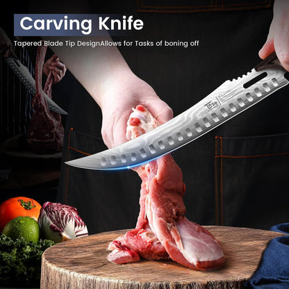 Butcher Knife Set, Cleaver, Breaking & Boning Knife for Meat & BBQ4