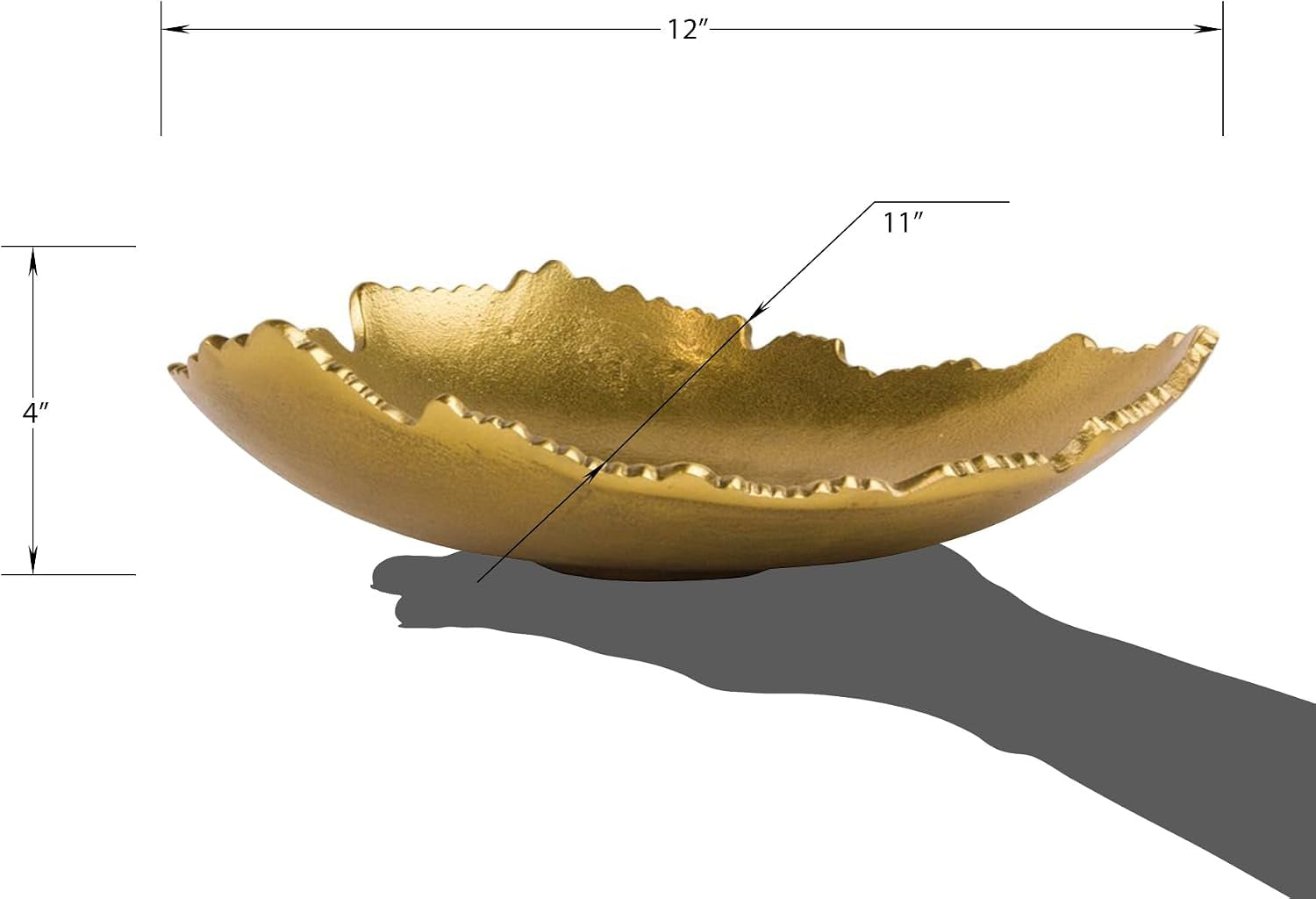 12-decorative-antique-golden-allure-torn-metal-centerpiece-bowl-with-sculpted-edges