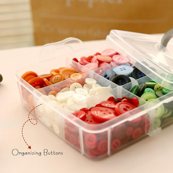2Pack 3-Tier Stackable Bead Storage Container Box 18 Compartments Organizer4