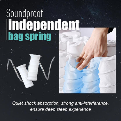 King Mattress 12 Inch King Size Mattress 80"*76"*12" Healthy Material Soft Comfortable Breathable Four-Sided Reinforcement Quiet Easy to Clean Vacuum Packed King Mattress White3